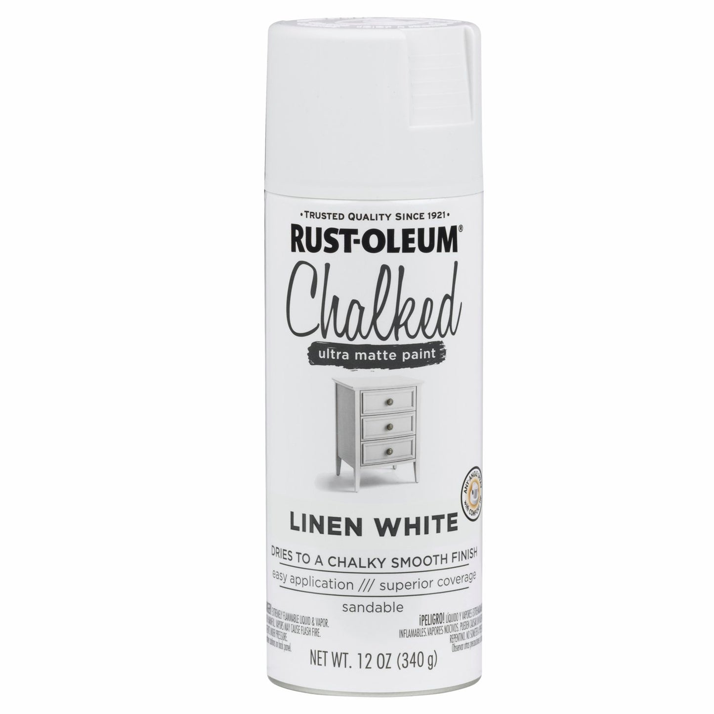 Rust-Oleum Ultra Matt Chalked Spray Paint - 340g - Linen White