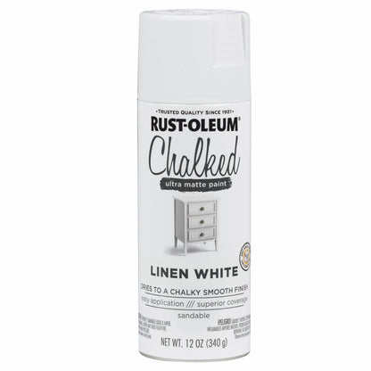 Rust-Oleum Ultra Matt Chalked Spray Paint - 340g - Linen White