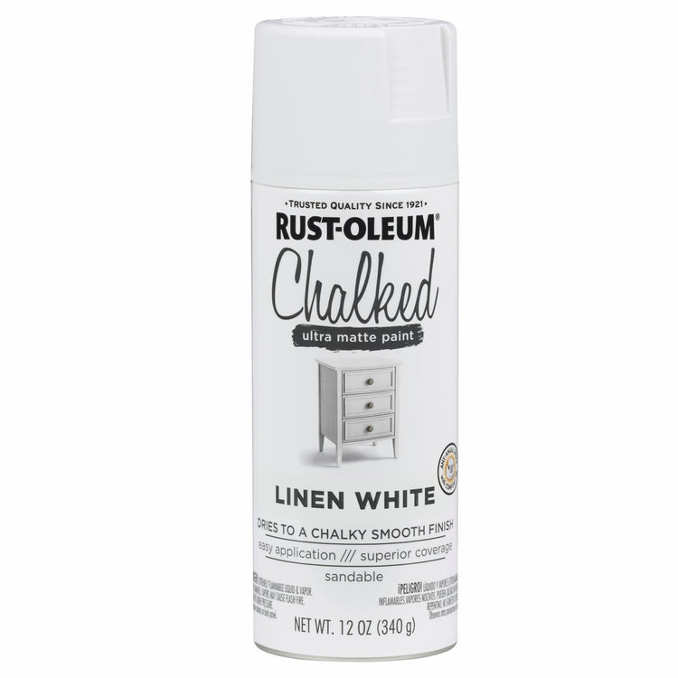 Rust Oleum 340g Linen White Ultra Matt Chalked Spray Paint