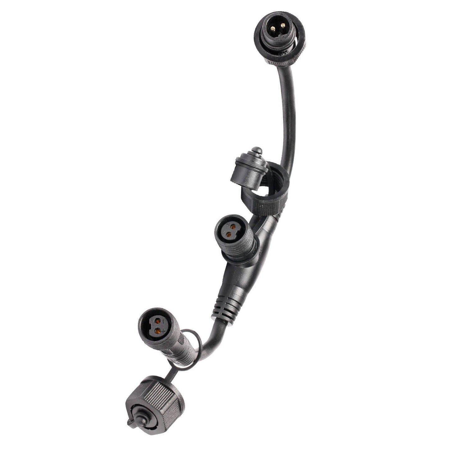 Brilliant Lighting T Piece Connector - 2-Pin 3-Way - 15 x 100mm - Black