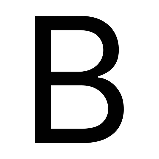 Numero Black B Vinyl Transfer - 44 x 63mm
