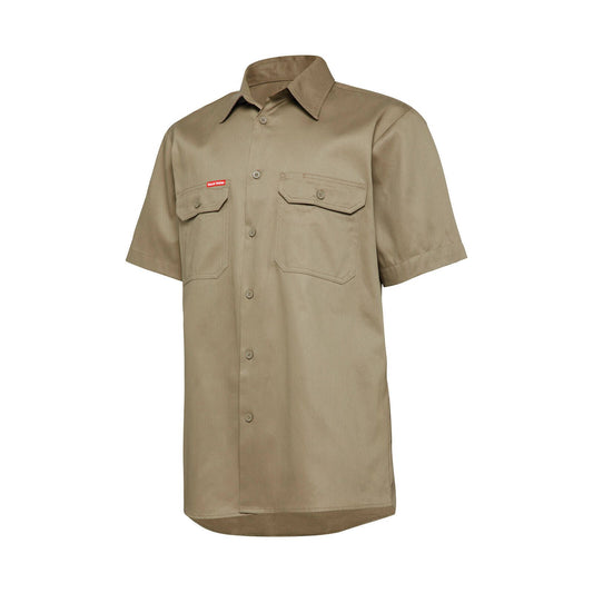 Hard Yakka Khaki Core Lightweight Vented Short Sleeve Shirt - 2XL