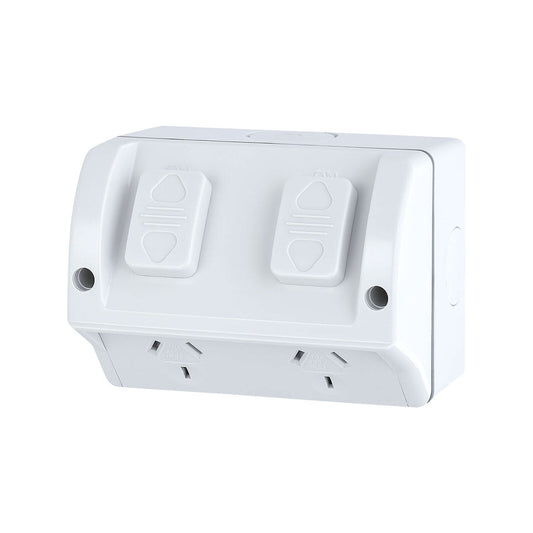 DETA Double Weatherproof Power Point - 4 Pack