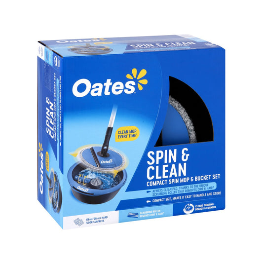 Oates Spin & Clean Compact Spin Mop & Bucket Set
