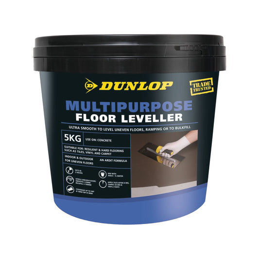 Dunlop Floor Leveller - 5kg - Cement Based - Indoor/Outdoor Use