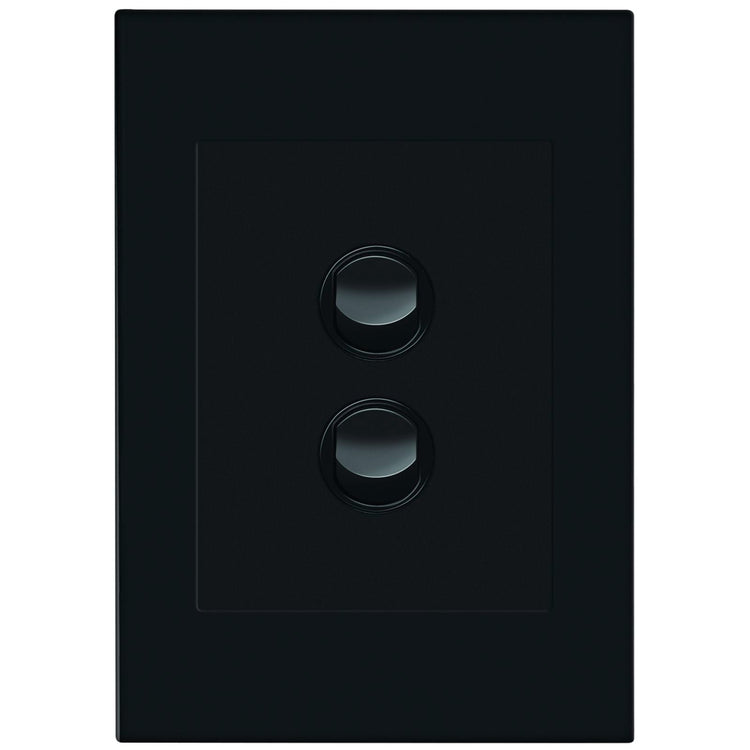 HPM Vivo 2 Gang Wall Switch Grey