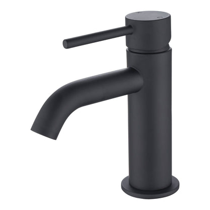Mondella Resonance 25mm Matte Black Curved Spout Basin Mixer