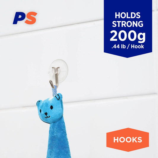 Permastik Medium Suction Hooks 4 Pack