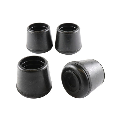 Surface Gard Black Round Rubber Chair Tip - 22mm - 4 Pack