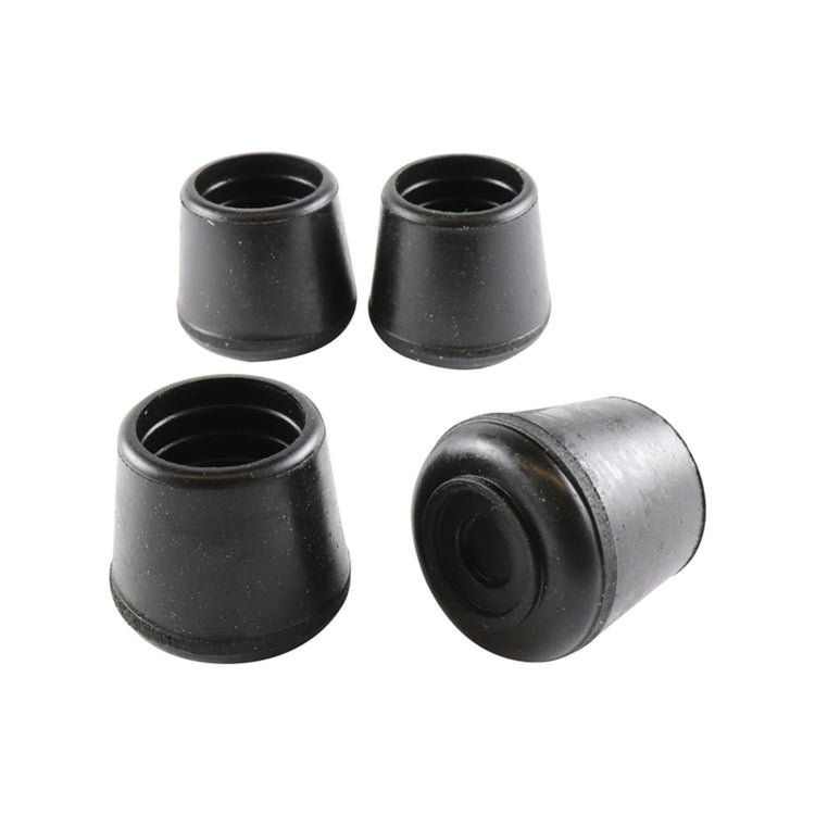Surface Gard Black Round Rubber Chair Tip 22mm 4 Pack