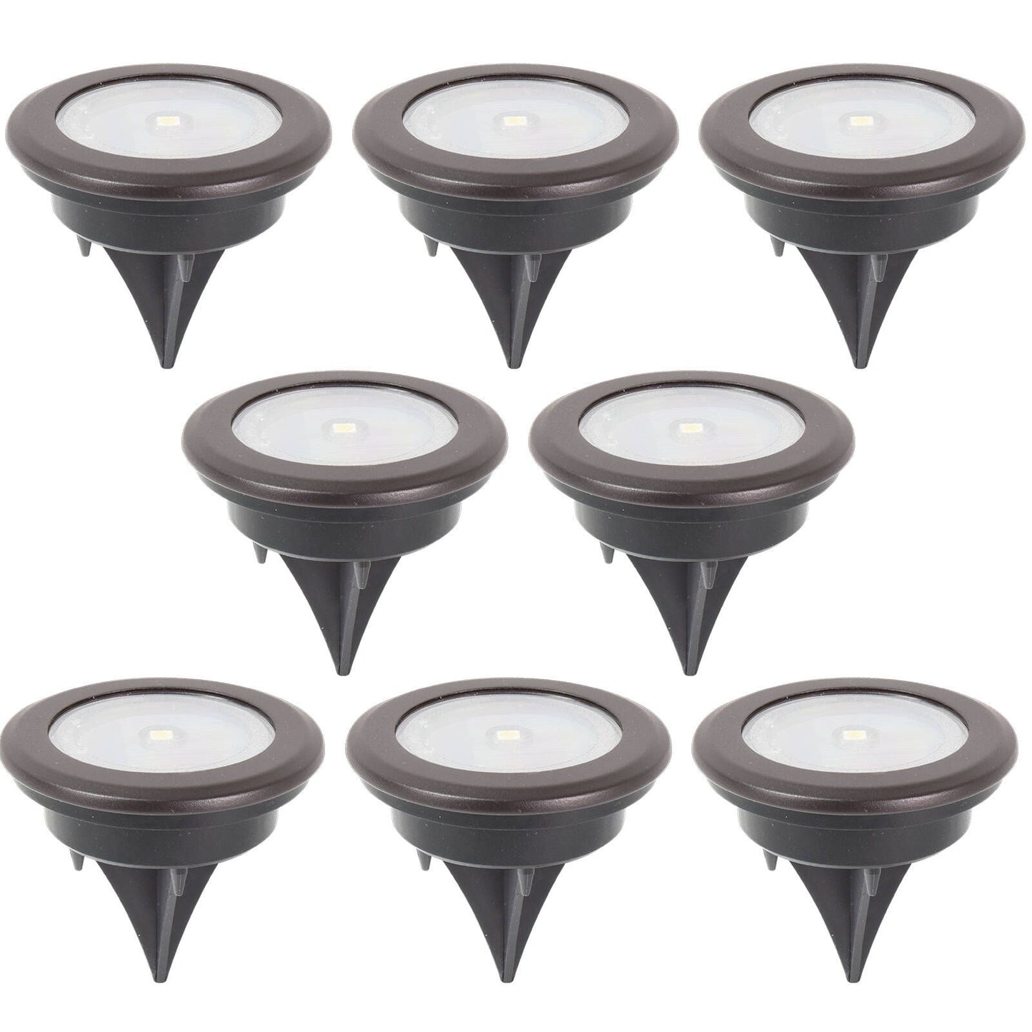 Click Orb LED Disc Light - 70mm - Black - 8 Pack