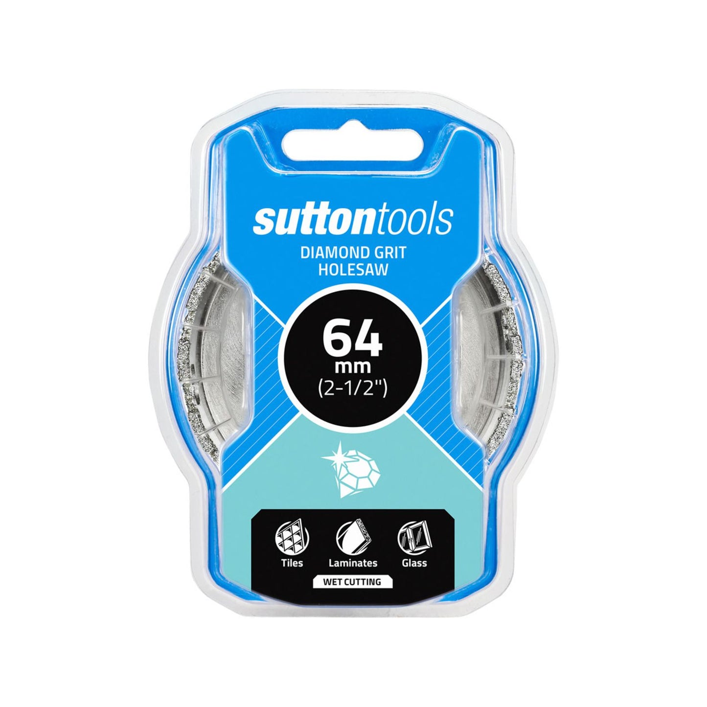 Sutton Tools Diamond Grit Holesaw - 64mm