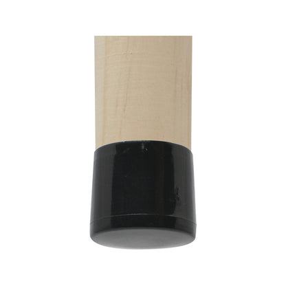 Surface Gard Black Round Plastic Chair Tips - 19mm - 4 Pack