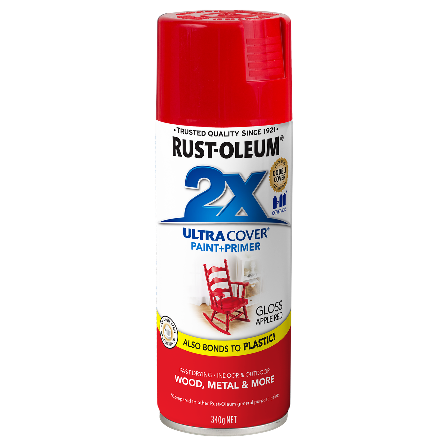Rust-Oleum 2X Ultra Cover Gloss Spray Paint - 340g - Apple Red