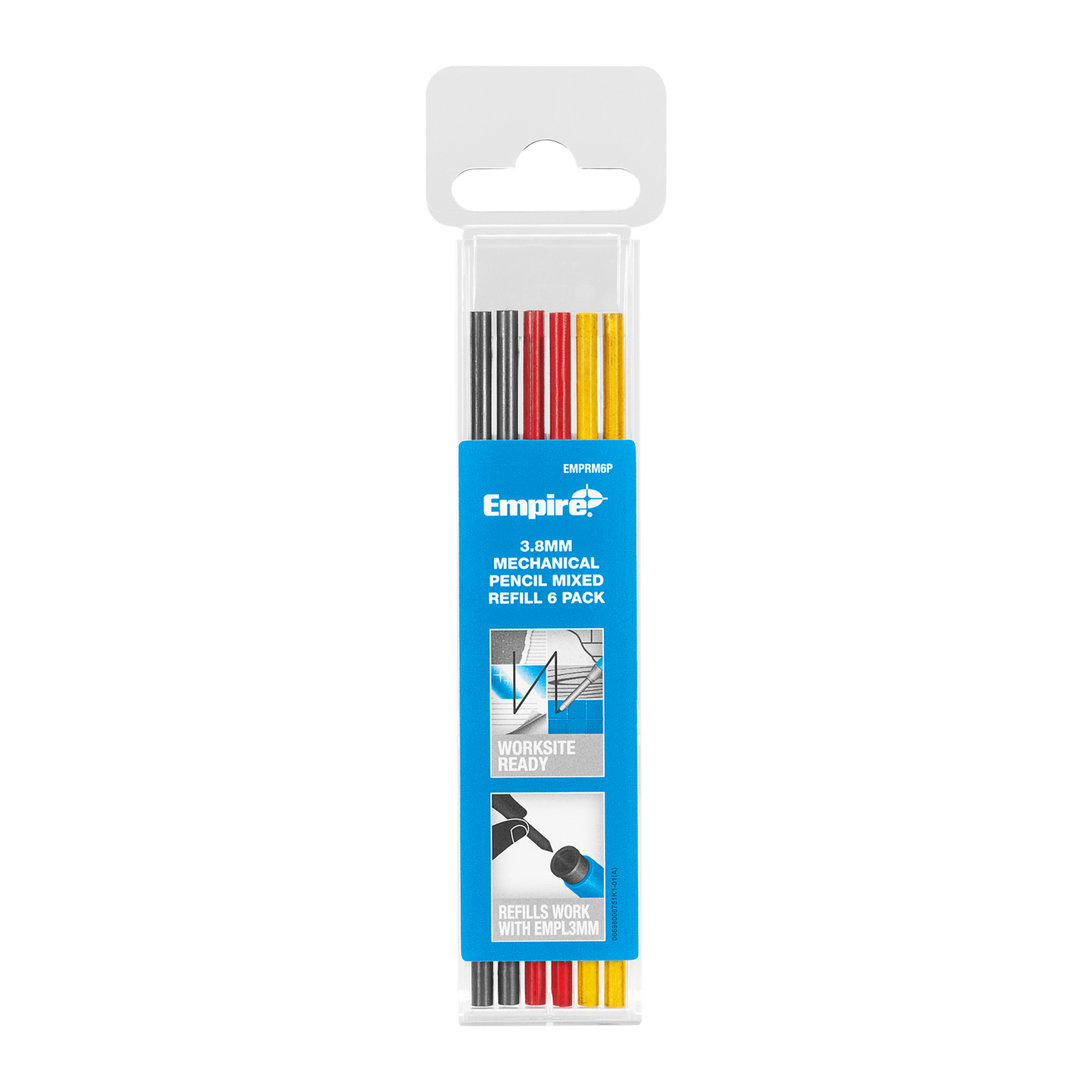 Empire Mechanical Pencil Mixed Refill - 8mm - 6 Pack