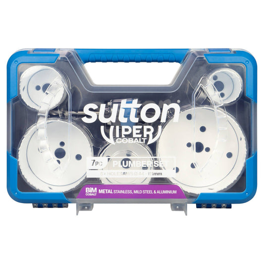 Sutton Tools Bi Metal Viper Cobalt Holesaw Set - 111mm - 7 Piece