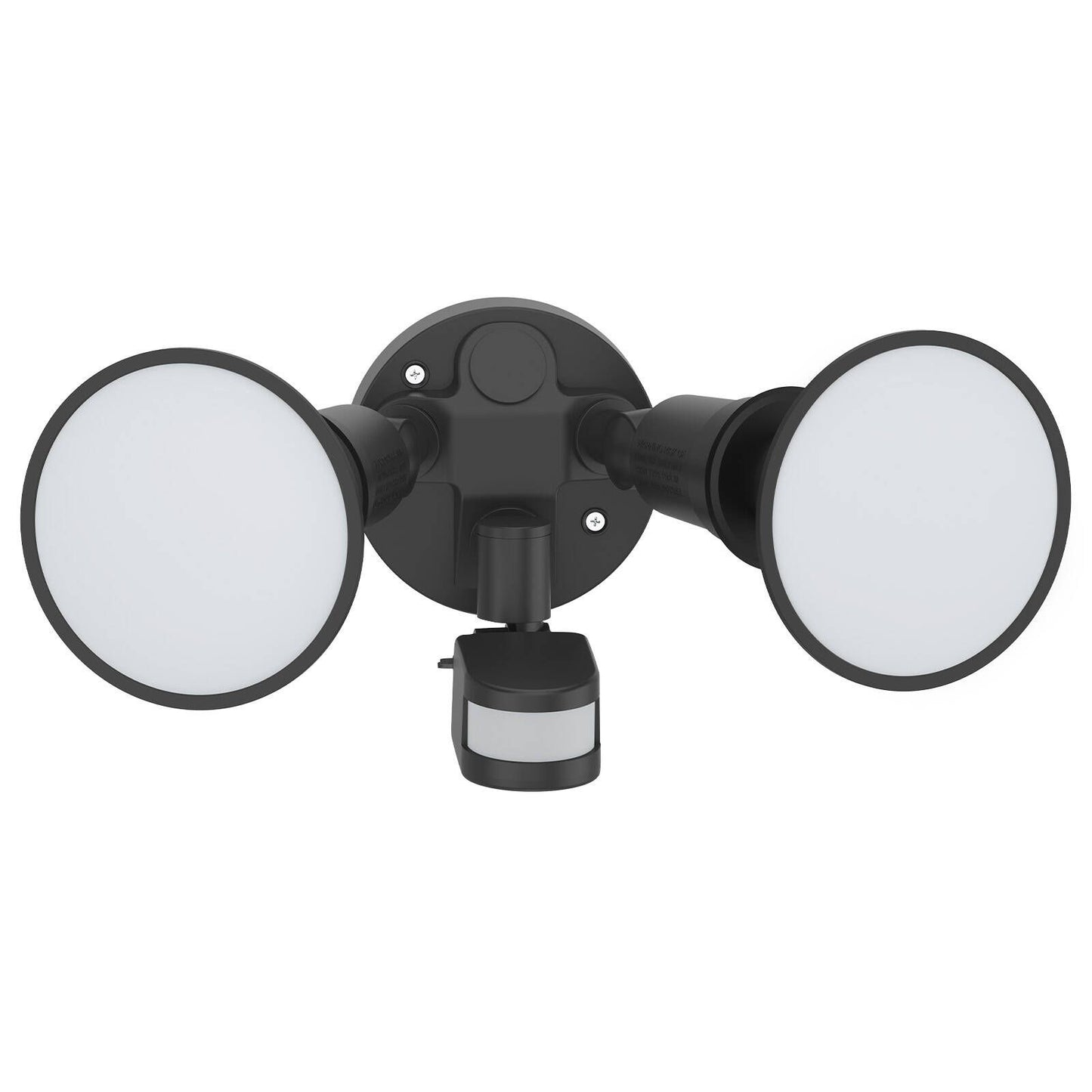 Arlec Twin Head Floodlight with Sensor - 2 x 10W - 1900 Lumens - Black