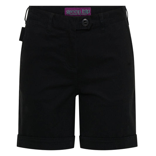 Green Hip Original Shorts - Women's High-Waisted - Black - Size 12