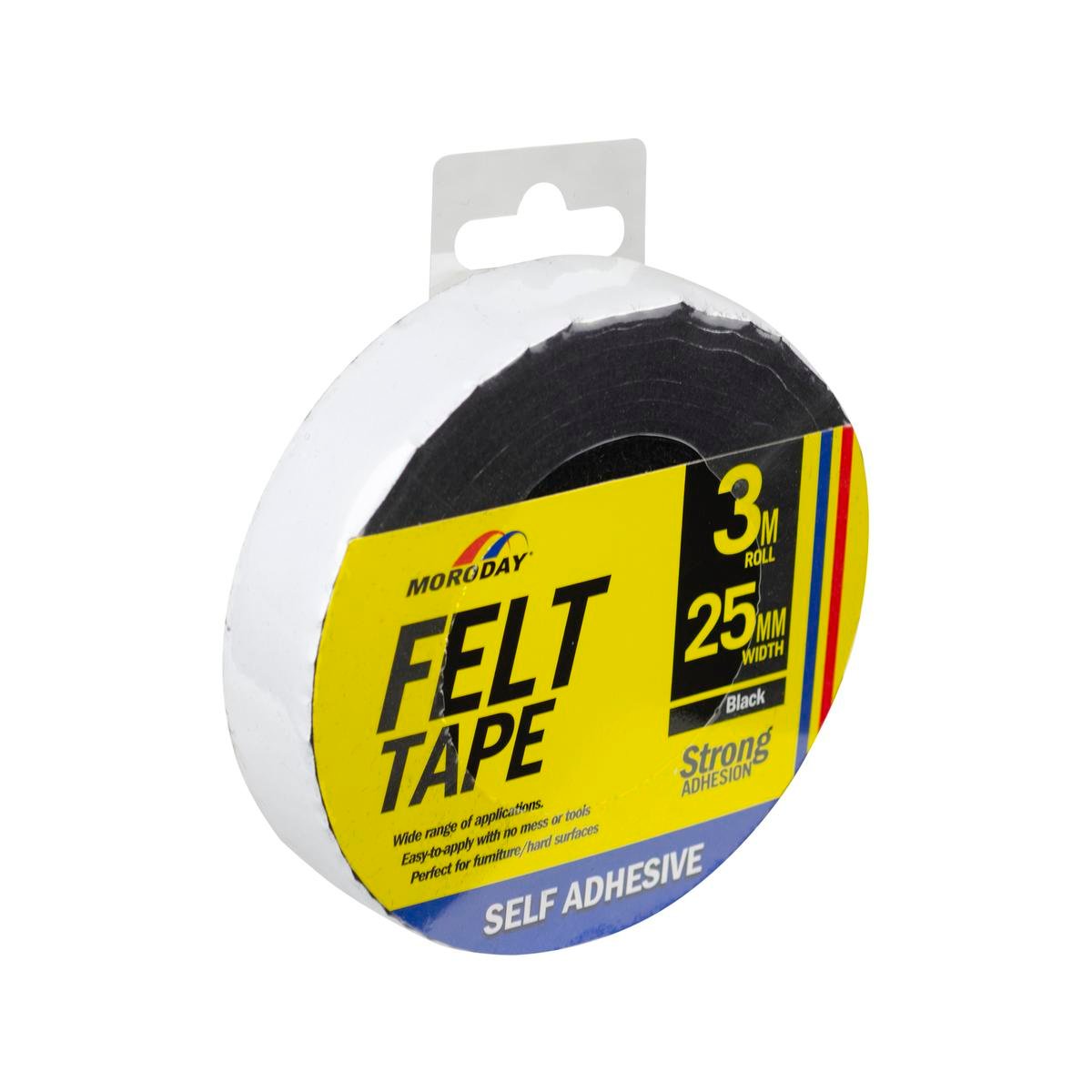 Moroday Felt Scratch Saver Tape - 25mm x 3m - Reduces Noise - Self Adhesive