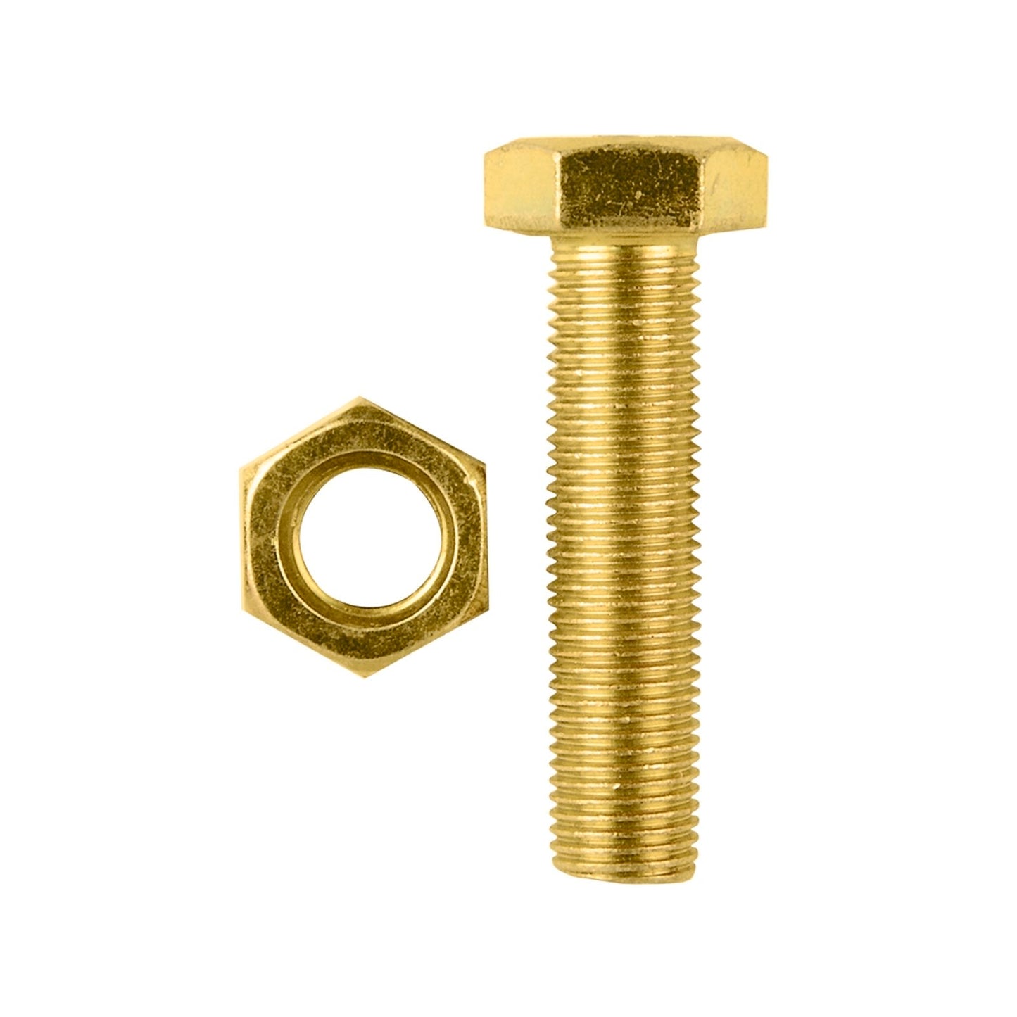 Pinnacle Hex Bolt and Nut - M12 x 50mm - Yellow - 2 Pack