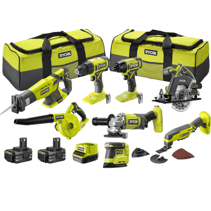 Ryobi 8-Piece Kit - R18X8C142B - 18V ONE+ - 15.1kg