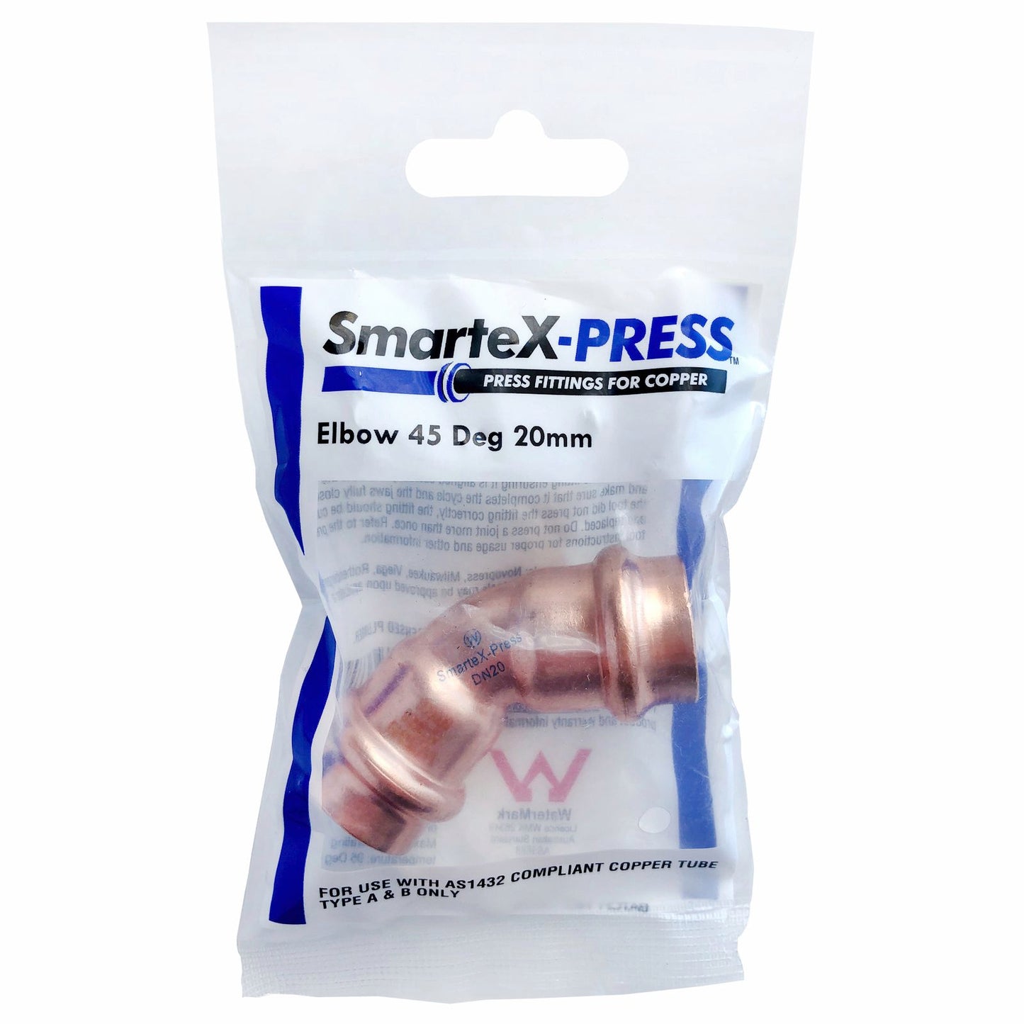 Smartex Press Copper 45° Elbow - 20mm