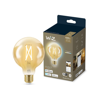 Wiz 640lm G95 E27 LED 7W Smart Filament Globe
