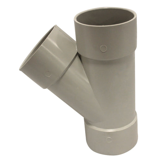 Holman 50mm PVC DWV Plain Junction - 45 Deg