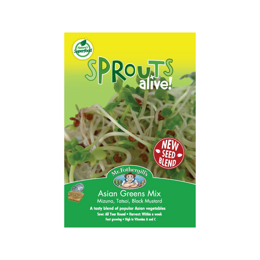 Mr Fothergill Sprouts Alive Asian Green Seeds