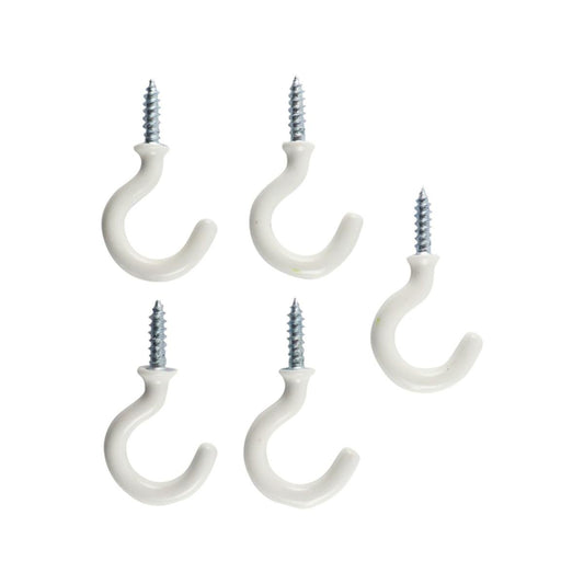 Everhang Cup Hooks - 12mm - PVC - Easy to Install - 5 Pack