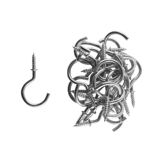 Everhang Cup Hooks - 18mm - Zinc Plated - 25 Pack