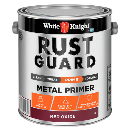 White Knight Rust Guard Metal Primer Paint - Red Oxide 4L
