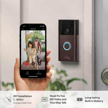 Ring Venetian Bronze Battery Video Doorbell