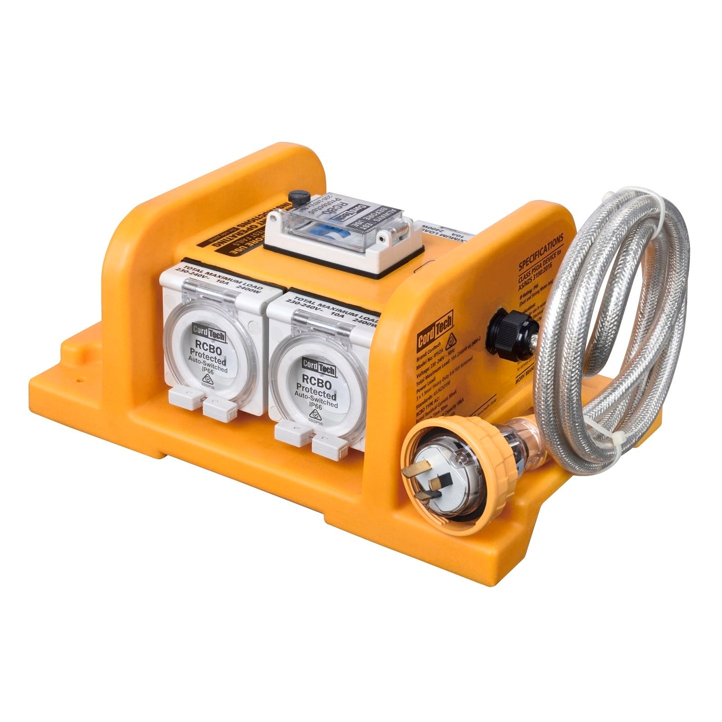 Cordtech Worksite Powerboard - 4 Socket - 10A