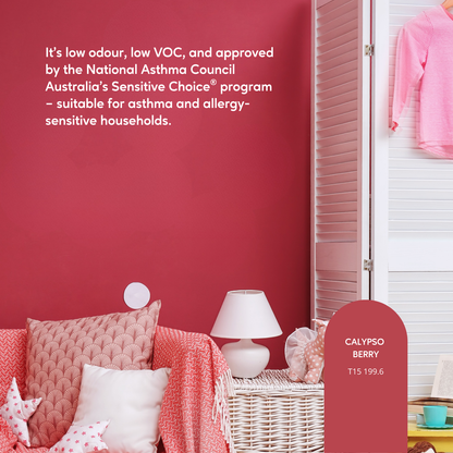 Taubmans Endure Interior Walls Paint - 2L - Hi C Red - Low Sheen