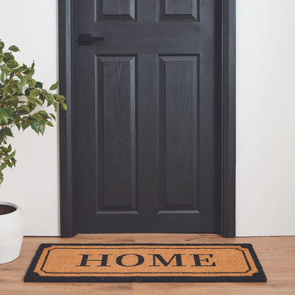 Madras Link Coir Door Mat - 45 x 115cm - Black
