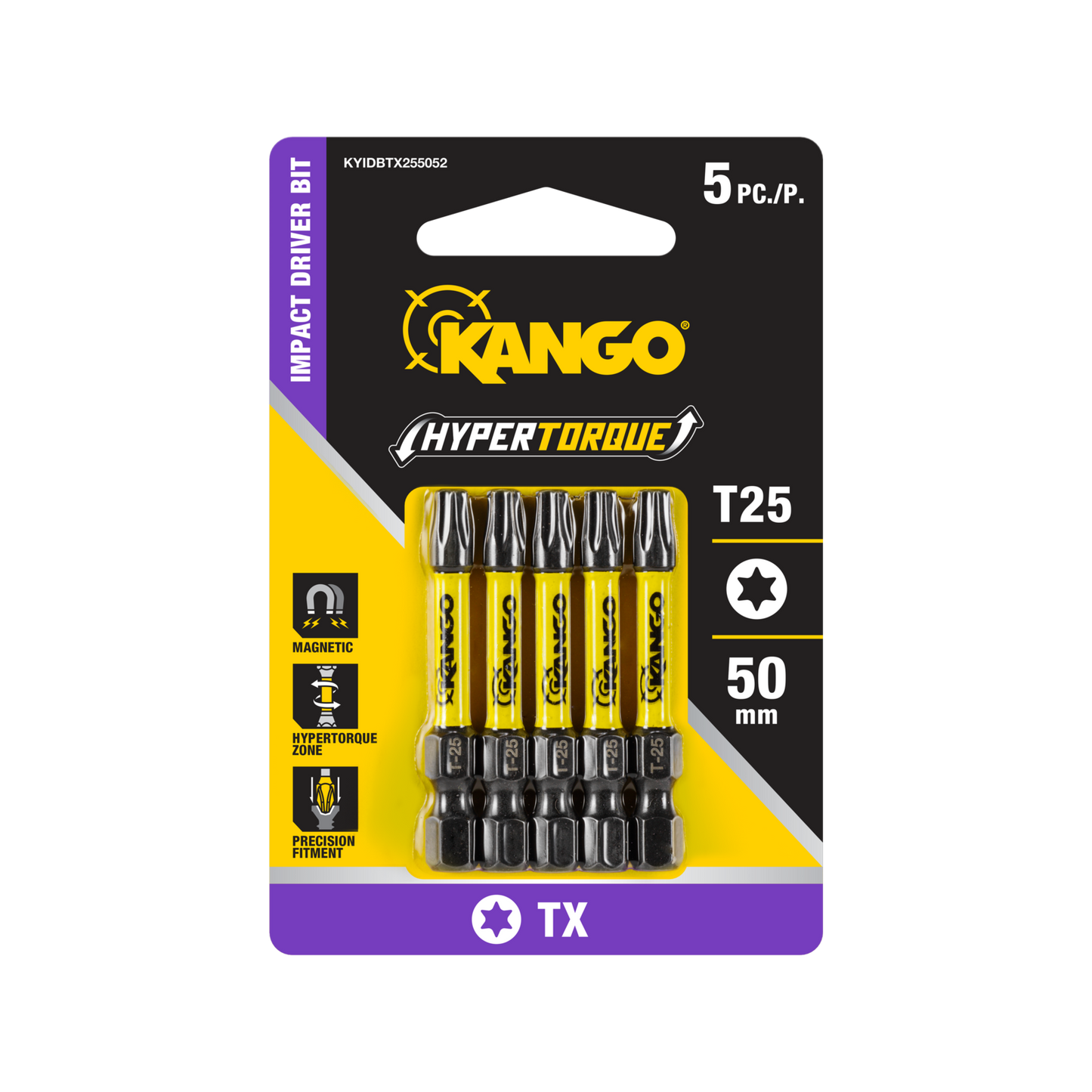 Kango Impact Driver Bit - TX25 - 50mm - 5 Pack