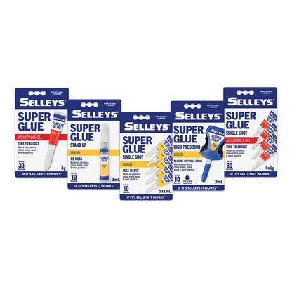 Selleys Super Glue Adjustable Gel - 4 x 1g
