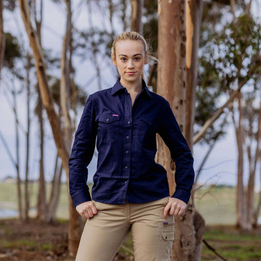 Green Hip Long Sleeve Shirt - Women's - Navy - Size 10