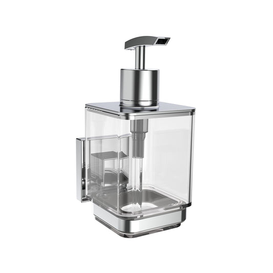 Fusion Loc Chrome Suction Liquid Soap Dispenser - 13kg - 75mm x 110mm x 100mm