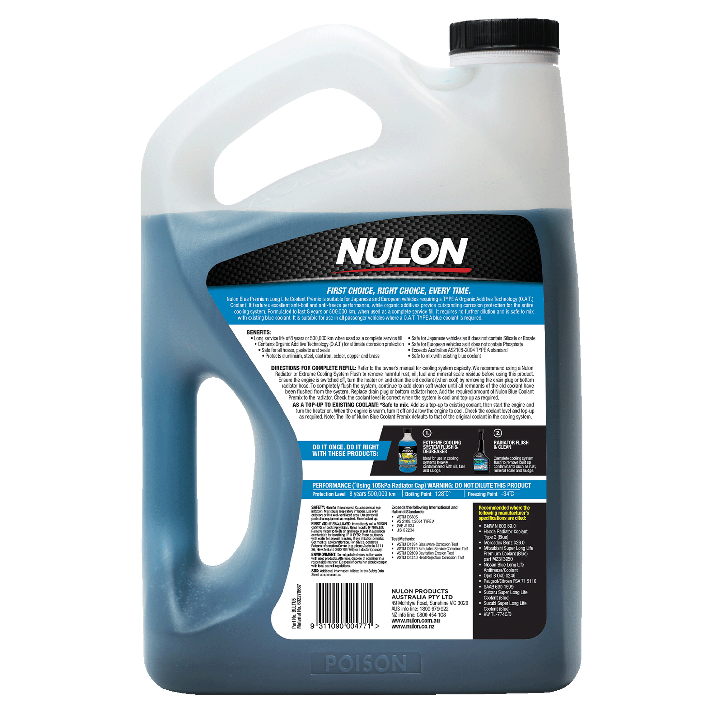 Nulon Premium Long Life Coolant Premix - 5L