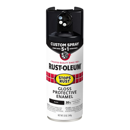 Rust Oleum Custom Spray - 5 in 1 - Gloss Black - 340g