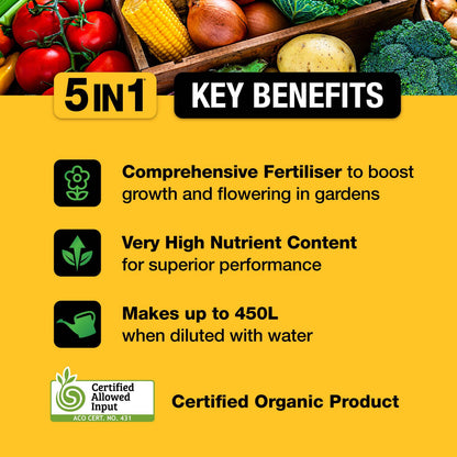Searles 5 in 1 Organic Liquid Fertiliser - 1L