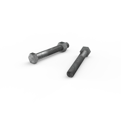 Zenith M16 x 120mm Hot Dip Galvanised Hex Head Bolts and Nuts 12 Pack
