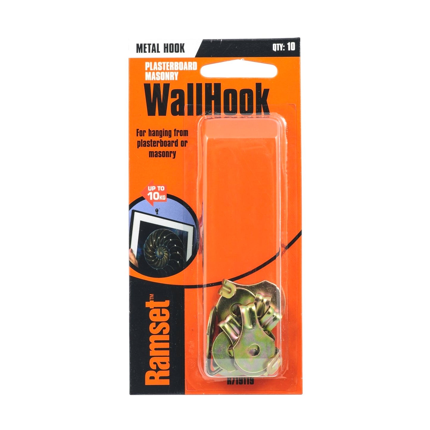 Ramset Plasterboard Wall Hook - 6mm - 5 Pack