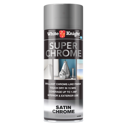 White Knight Super Chrome Spray Paint - Satin Chrome 300g