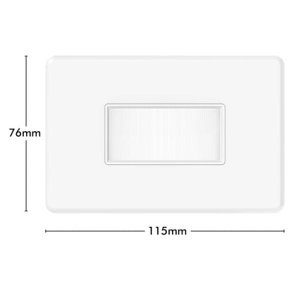 Deta S Line Brush Plate - 75 x 4.3mm - White