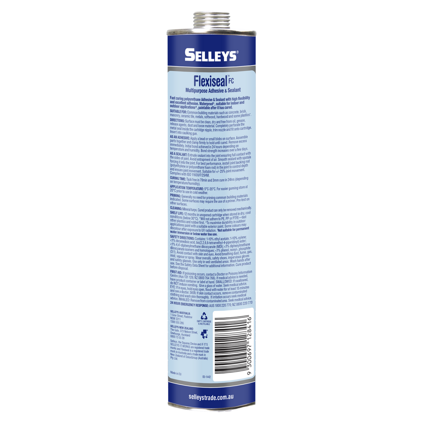 Selleys Grey Flexiseal FC Polyurethane Sealant and Adhesive - 310ml