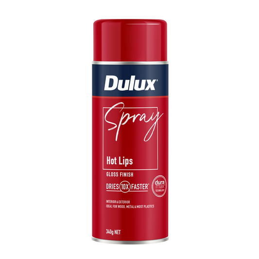 Dulux Gloss Finish Spray Paint - 340g - Hot Lips