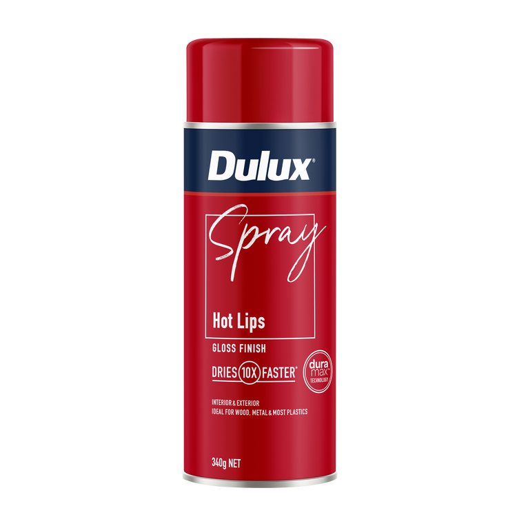 Dulux Gloss Finish Spray Paint - 340g - Hot Lips